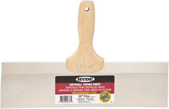 Hyde Tools - 14" Wide Flexible Blade Stainless Steel Joint Knife - Flexible, Hardwood Handle - Industrial Tool & Supply