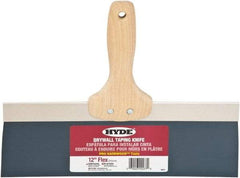 Hyde Tools - 12" Wide Flexible Blade Steel Joint Knife - Flexible, Hardwood Handle - Industrial Tool & Supply