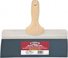 Hyde Tools - 12" Wide Flexible Blade Steel Joint Knife - Flexible, Hardwood Handle - Industrial Tool & Supply