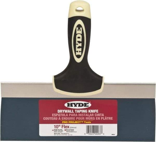 Hyde Tools - 10" Wide Flexible Blade Steel Joint Knife - Flexible - Industrial Tool & Supply