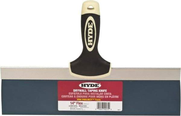 Hyde Tools - 14" Wide Flexible Blade Stainless Steel Joint Knife - Flexible, Plastic Overmold Handle - Industrial Tool & Supply