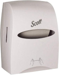 Scott - Hands Free, Plastic Paper Towel Dispenser - 16.13" High x 12.63" Wide x 10.2" Deep, 1 Roll, White - Industrial Tool & Supply