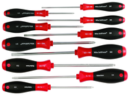 10 Piece - SoftFinish® Cushion Grip Screwdriver Set - #30290 - Includes: Slotted 3.0 - 6.5; Phillips #0 -2 and Square #1 - 3 - Industrial Tool & Supply