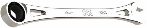 SK - 10mm 6 Point Combination Wrench - 7-3/4" OAL, Steel, Full Polish Finish - Industrial Tool & Supply