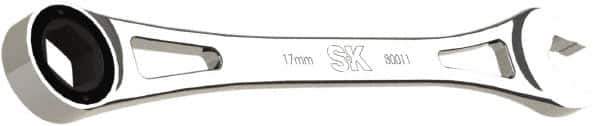 SK - 17mm 6 Point Combination Wrench - 11" OAL, Steel, Full Polish Finish - Industrial Tool & Supply