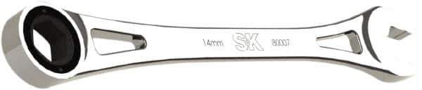 SK - 14mm 6 Point Combination Wrench - 9.44" OAL, Steel, Full Polish Finish - Industrial Tool & Supply