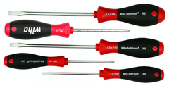 5 Piece - SoftFinish® Cushion Grip Screwdriver Set - #30295 - Includes: Slotted 3.0 - 6.5mm Phillips #1 - 2 - Industrial Tool & Supply