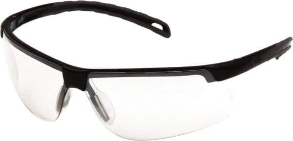 PYRAMEX - Photochromic Lenses, Framed Safety Glasses - Scratch Resistant, Black Polycarbonate Frame, Size Universal, Wrap Around - Industrial Tool & Supply