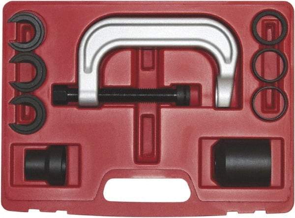 OEM Tools - 9 Piece Upper Control Arm Bushing Chassis/Under Carriage Service Set - C-frame, Screw Assembly, Adapters - Industrial Tool & Supply