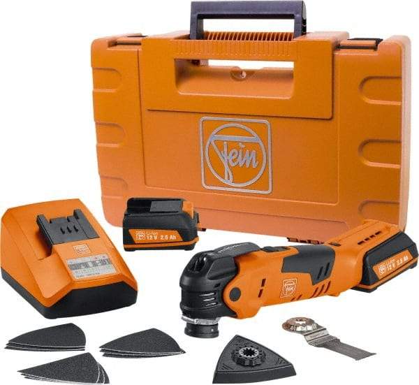 Fein - 12 Volt Cordless Multi-Tool Kit - 11,000 to 18,000 RPM - Industrial Tool & Supply