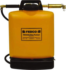 Smith Indian - 5 Gal Chemical Safe Garden Fire Pump - Polyethylene Tank, Wide Mouth, Reinforced Hose - Industrial Tool & Supply