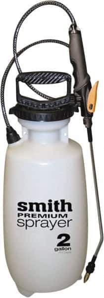 Smith Performance Sprayers - 2 Gal Chemical Safe Garden Hand Sprayer - Use with Cleaners/Degreasers, Polyethylene Tank, Funnel Mouth, Reinforced Hose - Industrial Tool & Supply