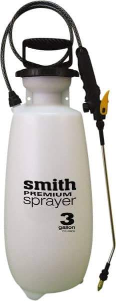 Smith Performance Sprayers - 3 Gal Chemical Safe Garden Hand Sprayer - Use with Cleaners/Degreasers, Polyethylene Tank, Funnel Mouth, Reinforced Hose - Industrial Tool & Supply