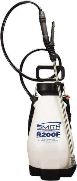 Smith Performance Sprayers - 2 Gal Chemical Safe Garden Hand Sprayer - Use with Cleaners/Degreasers, Polyethylene Tank, Funnel Mouth, Reinforced Hose - Industrial Tool & Supply