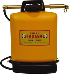 Smith Indian - 5 Gal Chemical Safe Garden Fire Pump - Polyethylene Tank, Wide Mouth, Reinforced Hose - Industrial Tool & Supply
