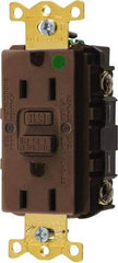 Hubbell Wiring Device-Kellems - 1 Phase, 5-15R NEMA, 125 VAC, 15 Amp, GFCI Receptacle - 2 Pole, Back and Side Wiring, Hospital Grade - Industrial Tool & Supply