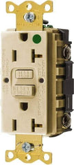 Hubbell Wiring Device-Kellems - 1 Phase, 5-20R NEMA, 125 VAC, 20 Amp, GFCI Receptacle - 2 Pole, Back and Side Wiring, Hospital Grade - Industrial Tool & Supply