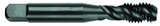 10-32 Dia. - GH3 - 3 FL - Premium HSS - Black Oxide Semi Bottoming Spiral FL Tap - Industrial Tool & Supply