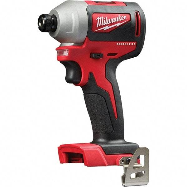 Milwaukee Tool - 18 Volt, 1/4" Drive, 133 Ft/Lb Torque, Cordless Impact Driver - Pistol Grip Handle, 3200 RPM, Lithium-Ion, Bare Tool - Industrial Tool & Supply