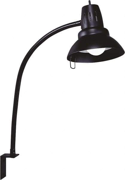 Electrix - 22 Inch, Gooseneck, L Bracket Wall, LED, Black, General Purpose Task Light - 11 Watt, 100 to 120 Volt, Nonmagnifying - Industrial Tool & Supply