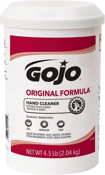 GOJO - 4.5 Lb Dispenser Refill Cream Waterless Hand Cleaner - White, Fragrance Free Scent - Industrial Tool & Supply