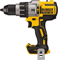 DeWALT - 20 Volt 1/2" Metal Ratcheting Chuck Cordless Hammer Drill - 0 to 38,250 BPM, 0 to 450, 0 to 1,300 & 0 to 2,000 RPM, Reversible - Industrial Tool & Supply