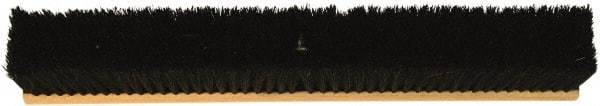 O-Cedar - 24" Combo Duty Horsehair Blend Push Broom - 3" Bristle Length, Wood Block, Threaded Handle Connection, Handle Sold Separately - Industrial Tool & Supply