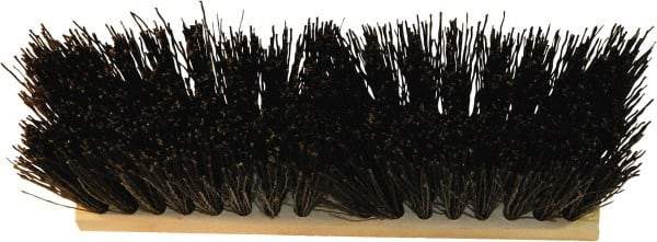 O-Cedar - 16" Rough Surface Synthetic Push Broom - 5-1/4" Bristle Length, Wood Block, Tapered Handle Connection, Handle Sold Separately - Industrial Tool & Supply