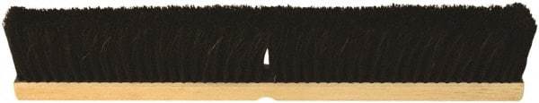 O-Cedar - 36" Medium Duty Tampico Push Broom - 3" Bristle Length, Wood Block, Threaded Handle Connection, Handle Sold Separately - Industrial Tool & Supply