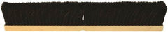 O-Cedar - 18" Medium Duty Tampico Push Broom - 3" Bristle Length, Wood Block, Threaded Handle Connection, Handle Sold Separately - Industrial Tool & Supply