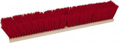 O-Cedar - 24" Rough Surface Polypropylene Push Broom - 3-1/4" Bristle Length, Wood Block, Threaded Handle Connection, Handle Sold Separately - Industrial Tool & Supply