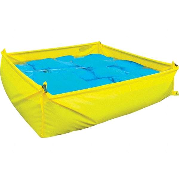 UltraTech - 48" Long x 14" High x 48" Wide Staging Pool - Yellow Polyethylene, For Spill Containment - Industrial Tool & Supply