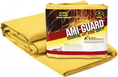 Auburn Mfr - 6' High x 6' Wide x 0.055" Thick Fiberglass Welding Curtain - Yellow, Grommet - Industrial Tool & Supply