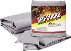 Auburn Mfr - 6' High x 6' Wide x 0.016" Thick Fiberglass Welding Curtain - Gray, Grommet - Industrial Tool & Supply