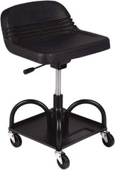 Whiteside - 480 Lb Capacity, 4 Wheel Adjustable Creeper Seat - Steel, 27" High x 15" Wide - Industrial Tool & Supply