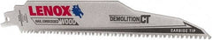 Lenox - 9" Long x 1" Thick, Carbide Reciprocating Saw Blade - Tapered Profile, 6 TPI, Toothed Edge, Tang Shank - Industrial Tool & Supply