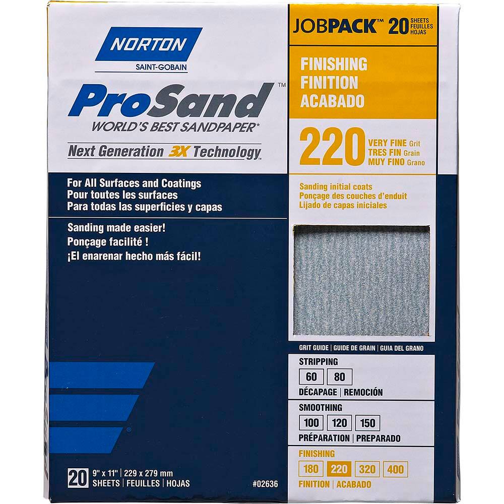 Norton - Sanding Sheets Abrasive Material: Aluminum Oxide Grade: Very Fine - Industrial Tool & Supply