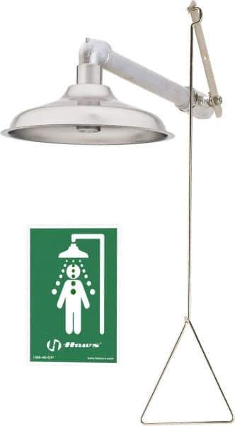 Haws - Plumbed Drench Showers Mount: Horizontal Shower Head Material: Stainless Steel - Industrial Tool & Supply