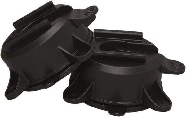 Banner Stakes - 3/4" High x 2-7/8" Long x 2-7/8" Wide Magnetic Wall Mount Barrier Suction Cup - Nylon/Polyester, Matte Finish, Black, Use with Magnetic Wall Mount Barriers - Industrial Tool & Supply