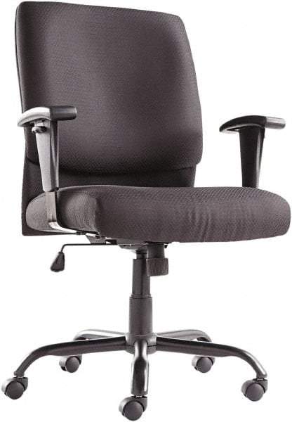 OIF - 43-3/4" High Big & Tall Swivel/Tilt Chair - 28-1/2" Wide x 27-3/8" Deep, Fabric Mesh Seat, Black - Industrial Tool & Supply