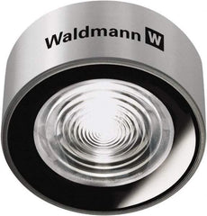 Waldmann Lighting - 24 VDC, 11 Watt, LED, Spot Machine Light - Direct Mount, 0.2m Cord, IP67, Silver - Industrial Tool & Supply