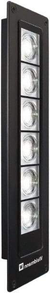 Waldmann Lighting - 24 VDC, 13 Watt, LED, Linear Machine Light - Direct Mount, 3m Cord, IP67, Black - Industrial Tool & Supply