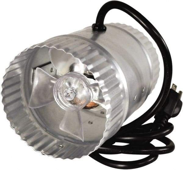 Suncourt - 4" Diam, 0.3 Amp, 120 Volt Duct Fan - 65 CFM, Single Speed - Industrial Tool & Supply