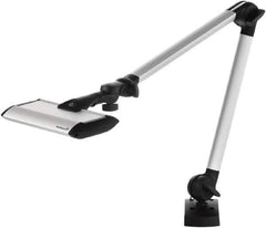 Waldmann Lighting - 40 Inch, Articulated, Clamp Mounted, LED, Silver, General Purpose Task Light - 14 Watt, 100 to 240 Volt, Nonmagnifying - Industrial Tool & Supply
