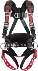 MSA - 310 Lb Capacity, Size X-Large, Full Body Construction Harness - Webbing, Tongue Buckle Leg Straps, Quick-Connect Chest Strap, Full Body Protection - Industrial Tool & Supply