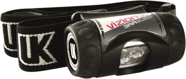 Underwater Kinetics - White LED Bulb, 65 Lumens, Hands-free Flashlight - Black Plastic Body, 3 AAA Alkaline Batteries Included - Industrial Tool & Supply