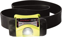 Underwater Kinetics - White LED Bulb, 210 Lumens, Hands-free Flashlight - Black Plastic Body, 3 AAA Alkaline Batteries Included - Industrial Tool & Supply