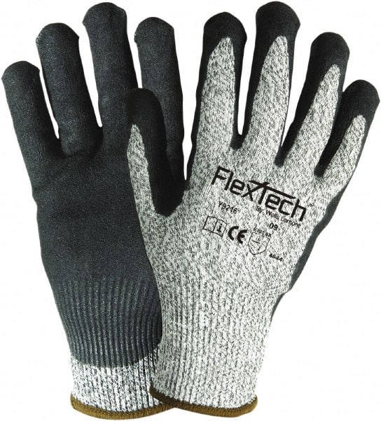 Wells Lamont - Size XS (6), ANSI Cut Lvl 7, Nitrile Coated HPPE Fiber/Stainless Steel Cut Resistant Gloves - Industrial Tool & Supply