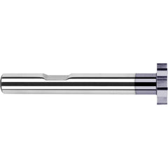 Harvey Tool - 1" Cut Diam, 3/32" Cut Width, 3/8" Shank, Straight-Tooth Woodruff Keyseat Cutter - Exact Industrial Supply