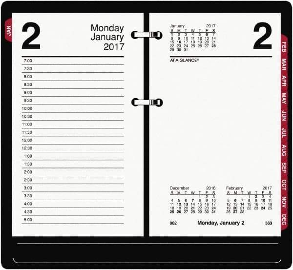 AT-A-GLANCE - 730 Sheet, 6-5/8 X 9-1/2", Plain Desk Calendar Refill - White - Industrial Tool & Supply